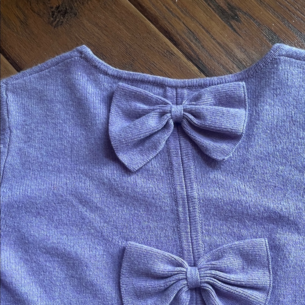 100% Cashmere Claudia Nichole Lavender Crew Neck Sweater -Size Large - Picture 7 of 9